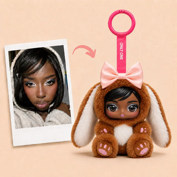 Custom Face Plush Doll From Photo - Interchangeable Resin Face