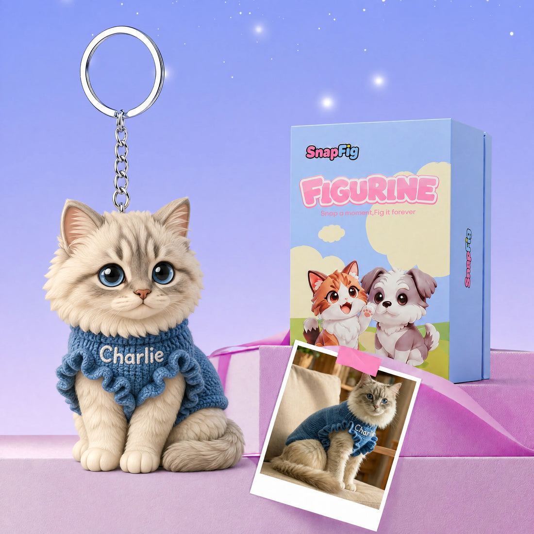 Custom Pet Figurine Keychain - Carry Your Furry Best Friend Everywhere