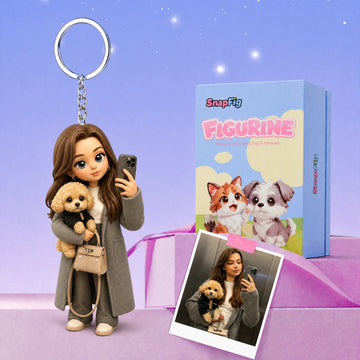 Custom Pet Figurine Keychain - Carry Your Furry Best Friend Everywhere