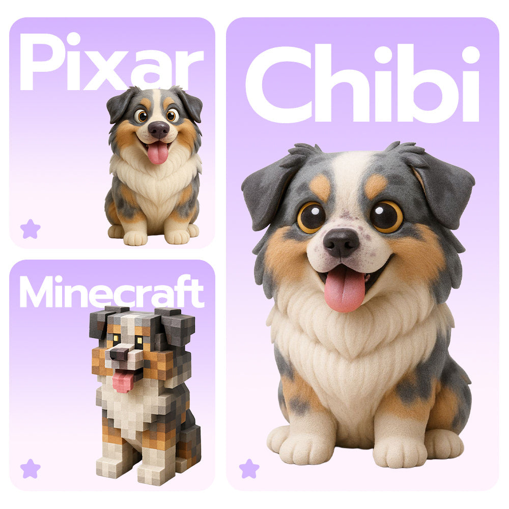 Custom 3D Animal Figurine - From Your Pet's Photo