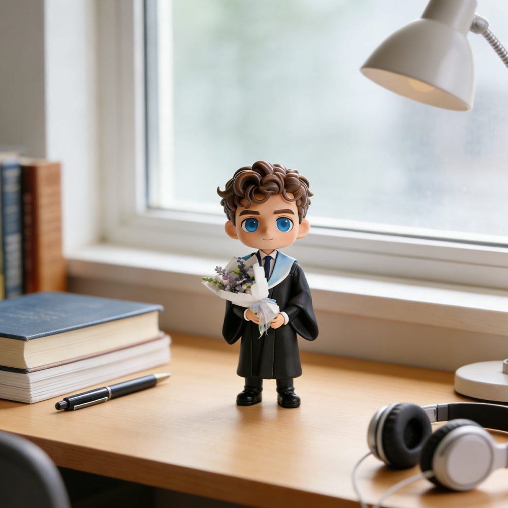 Custom 3D Commencement Figurine - From Your Picture, in a Gift Box
