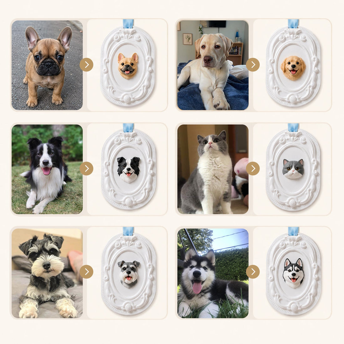 Custom Pet Aroma Stone From Photo - Hanging Diffuser