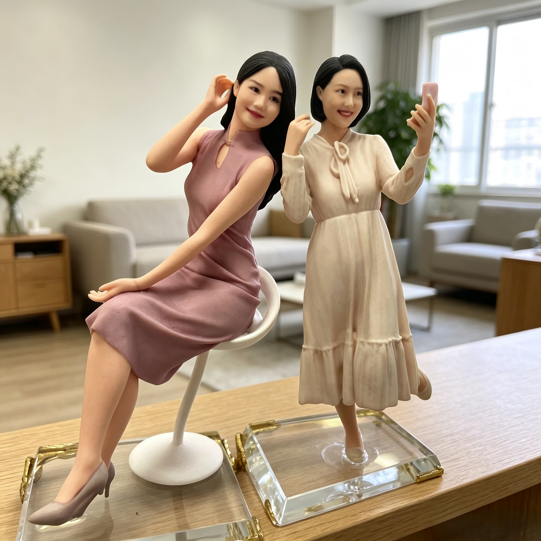 3D female figure statue