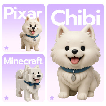 Personalized 3D Dog Cat Statue - From Your Photo