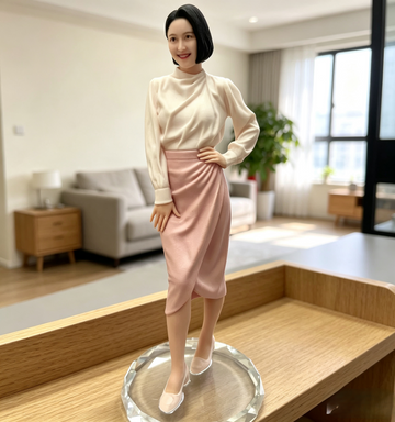 3D female figure statue