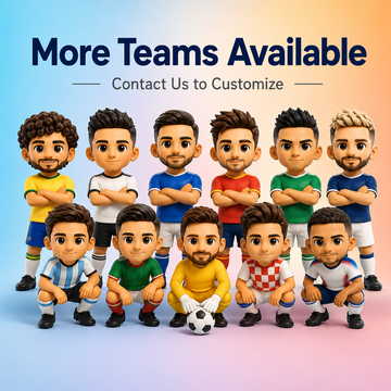 Custom World Cup Team Figurines - Personalized 11-Player Chibi Soccer Squad