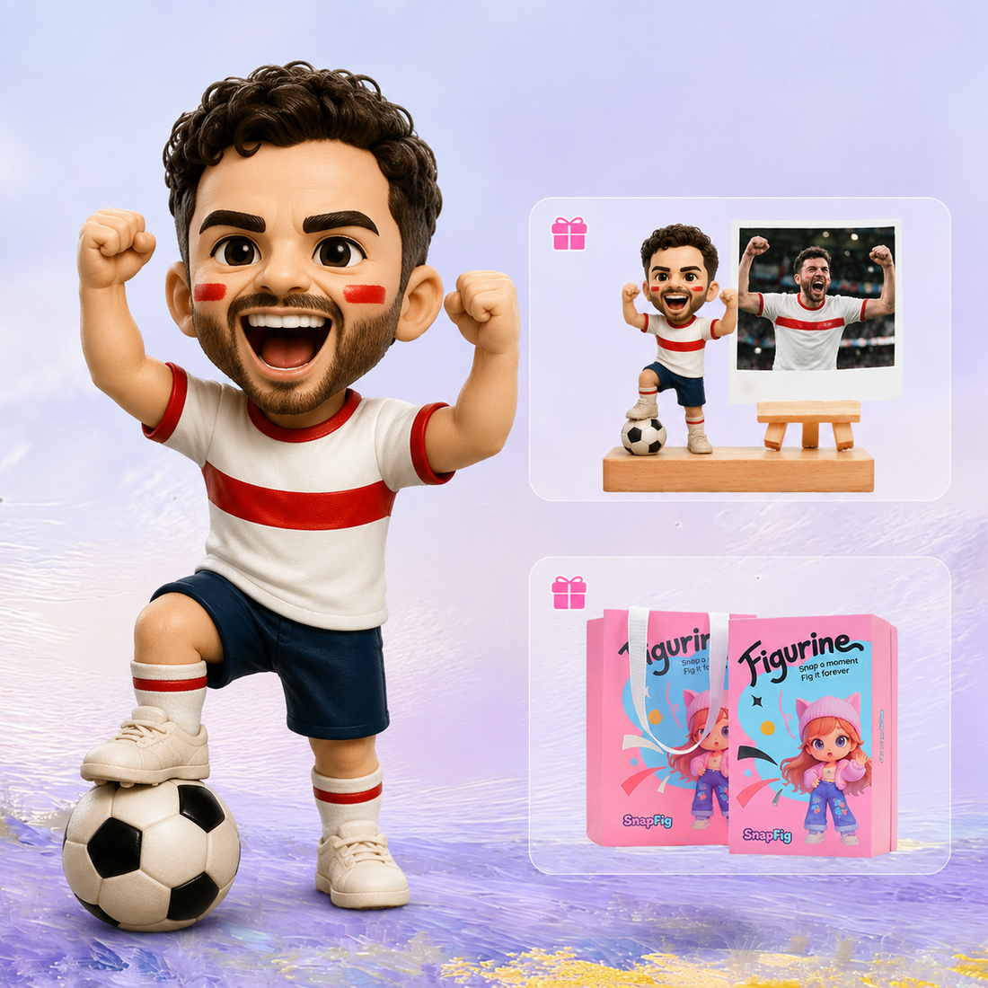 2026 World Cup Custom Football Figurine - Personalized Fan Gift From Photo